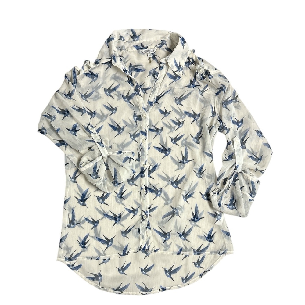 Sheer bird top